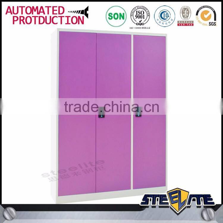 Henan Steelite 3 door metal wardrobe godrej almirah designs with price