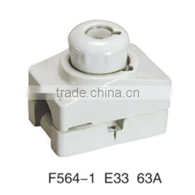 25A E27 screw type ceramic fuse holder fuse base