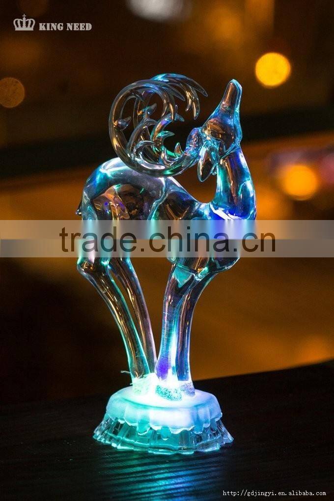 acrylic reindeer acrylic led lights decoration