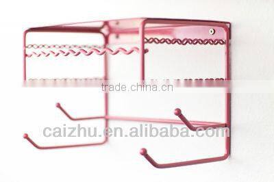 Hot sale metal modern wall mount jewelry oragnizer