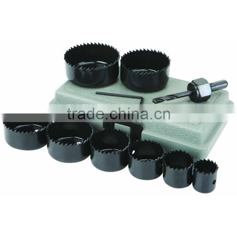 10 Piece Carbon Steel Hole Saw Set high carbon steel hole saw set