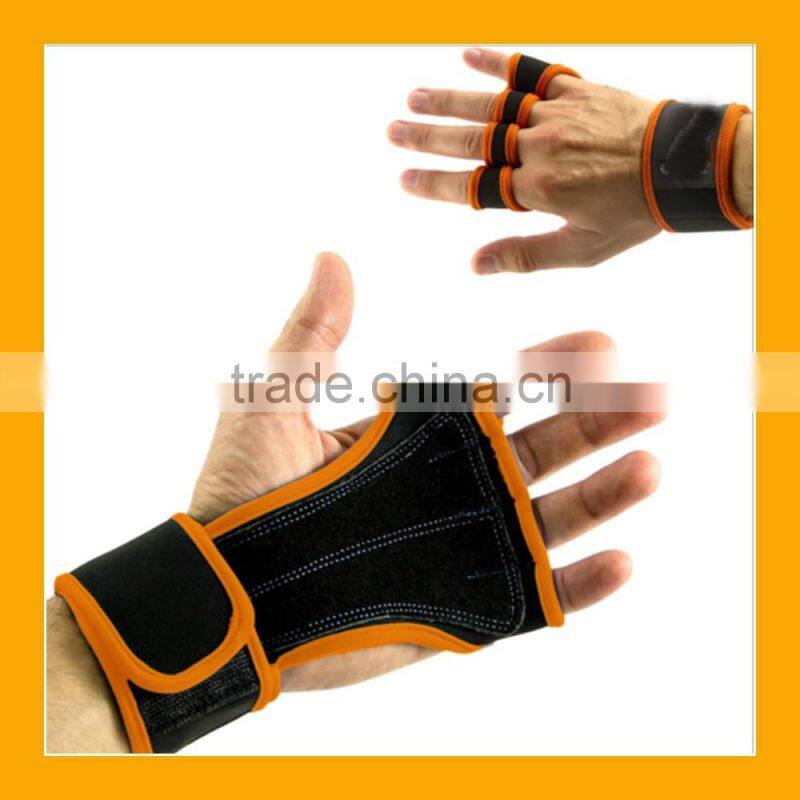 Full Palm Protection Neoprene Grips With Slicone Dots Power Lifting Weight Grips