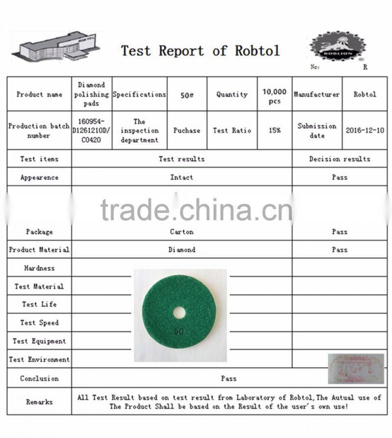 3" 50# diamond polishing pads velcro flexible marble granite concrete stone wet dry grinding floor disc