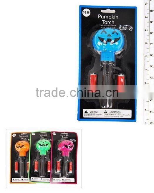 626006-A plastic pumpkin halloween flashlight