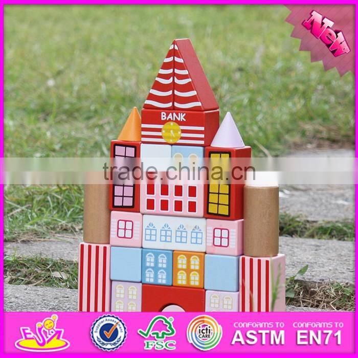 2017 new design 25 pieces educational toys wooden toddler building blocks W13A124