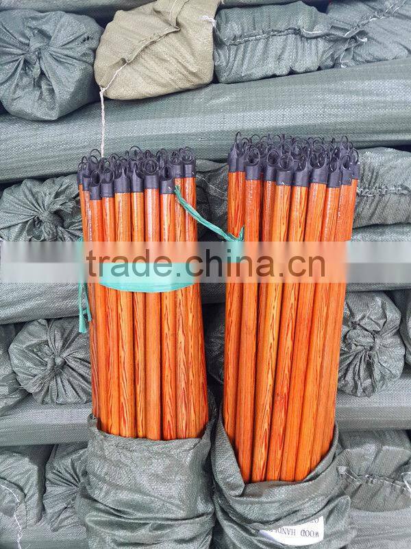 Good quality wooden broom handle with long cap