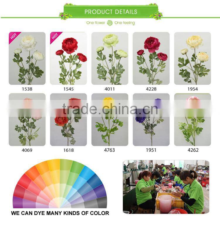 Western-style decorate flowers high quality look realistic ranunculus flower
