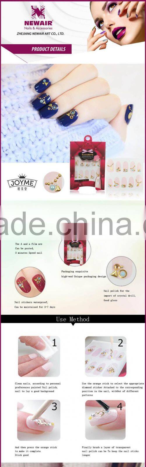 New Air 3D Rhinestone Nail Art Decoration Tips Stickers