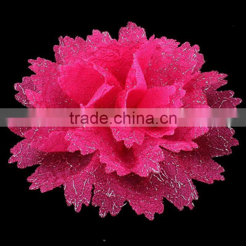 handmade fabric flower clip for kids hair accessories