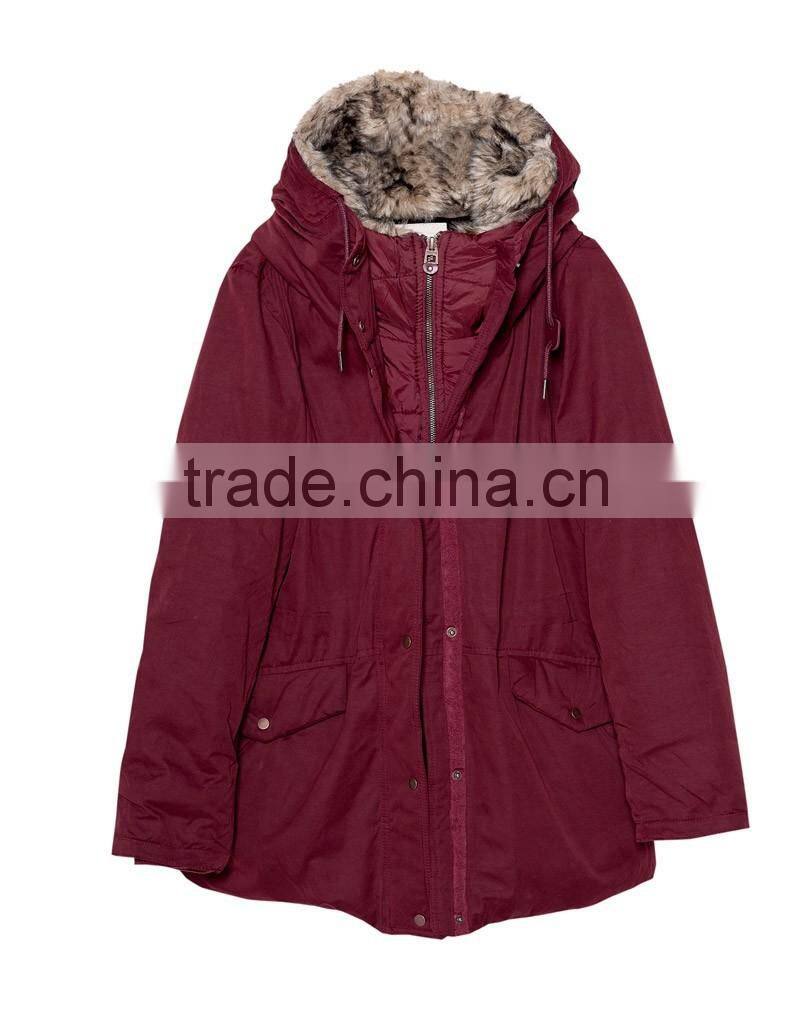 Custom warm fur-collar jacket winter coat skiing jacket Women parka jacket
