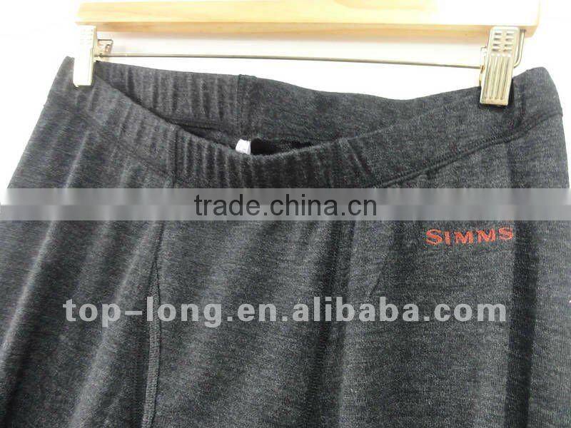 100% merino(70s) charcoal long johns men thermal underwear
