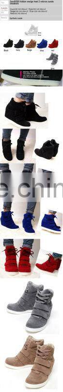 color Various hidden wedge heel 4cm tall insole hi-top seankers 2014
