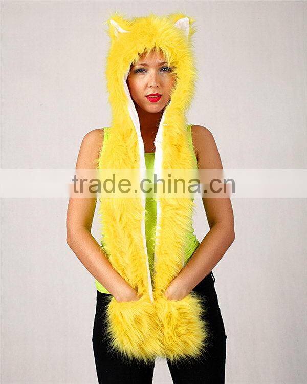 New style new products soft tiger animal crochet pattern hood hat