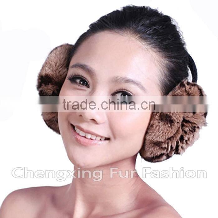 CX-EM-03N Winter Fashion European Pretty Real Rex Rabbit Earmuffs