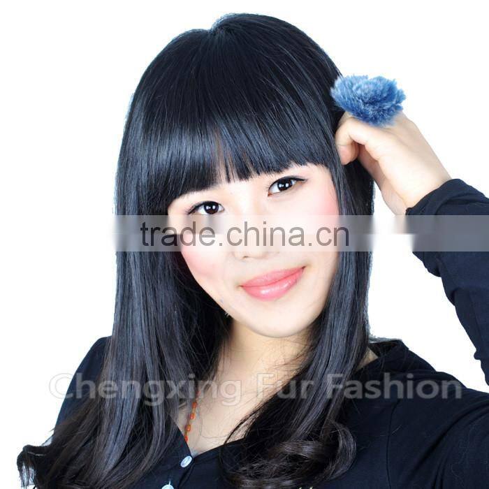 CX-A-64F Rabbit Fur Cute Flower Fashion Ring