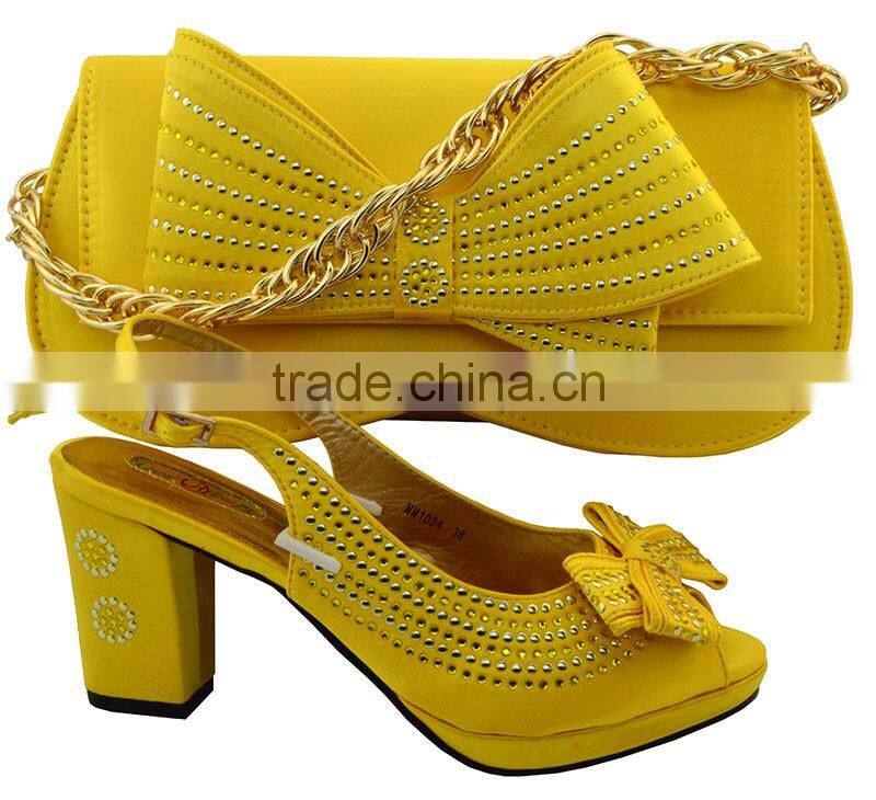 TOP quality popular comfortable cheap price italian party lady shoes and matching bags with exquisite workmanship MG1092