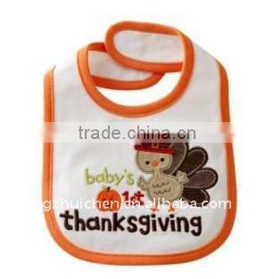 babies clothes cute emobroider waterproof bibs