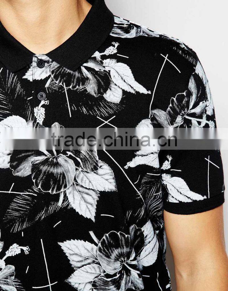 Custom Men's Printed Polo Shirt Wholesale China Factory Polo Shirt