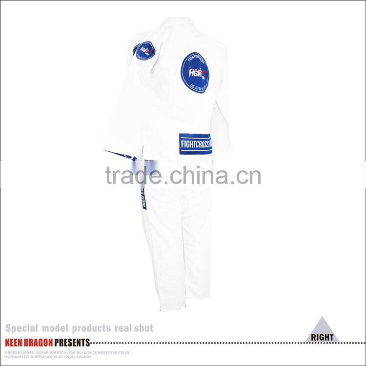 Blank white custom made shoyoroll cut bjj kimono judo uniform