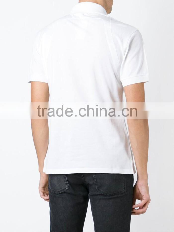 Custom men white harness brand polo shirt