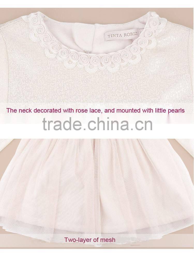 2017 Girls Frock Designs Latest For Party Wear Knitted Winter Party Dress Children Clothes Wholesale