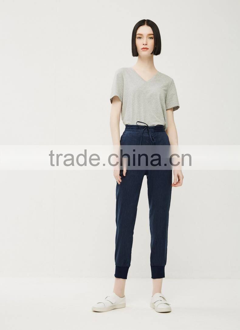 2017 wholesale women clothing v neck tshirts blank t shirts