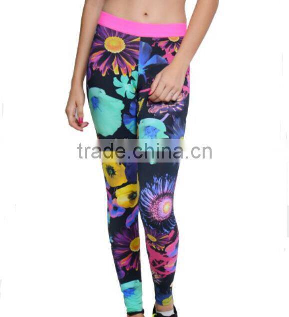 High Quality 3d Printed Leggings Sublimation Printing Women Yoga Wear Pants Fitness Leggings