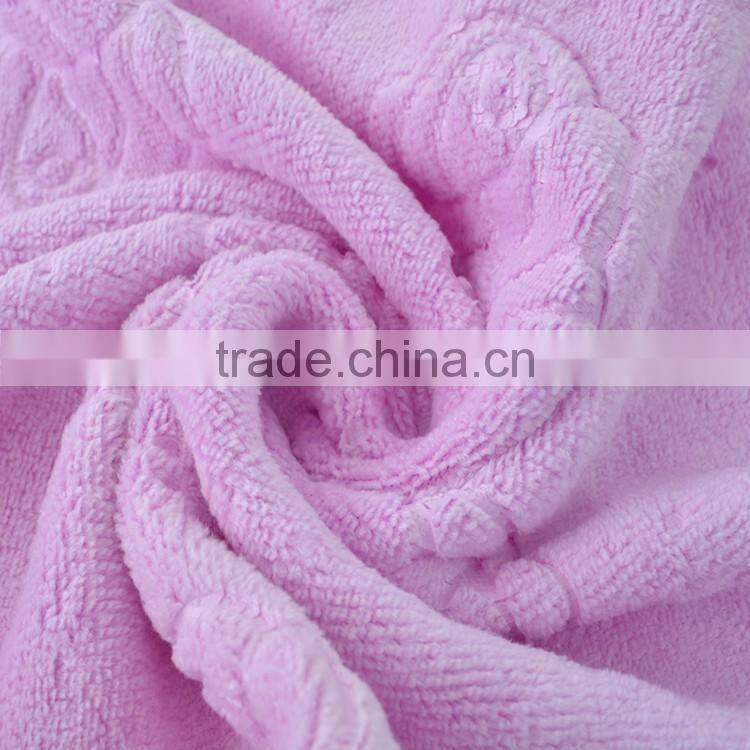 Quality custom design emboss logo hotel towel