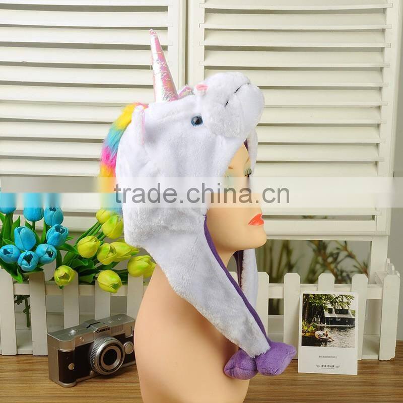 Cartoon plush animal hats during the winter to keep warm earmuffs cap Adults and children are available