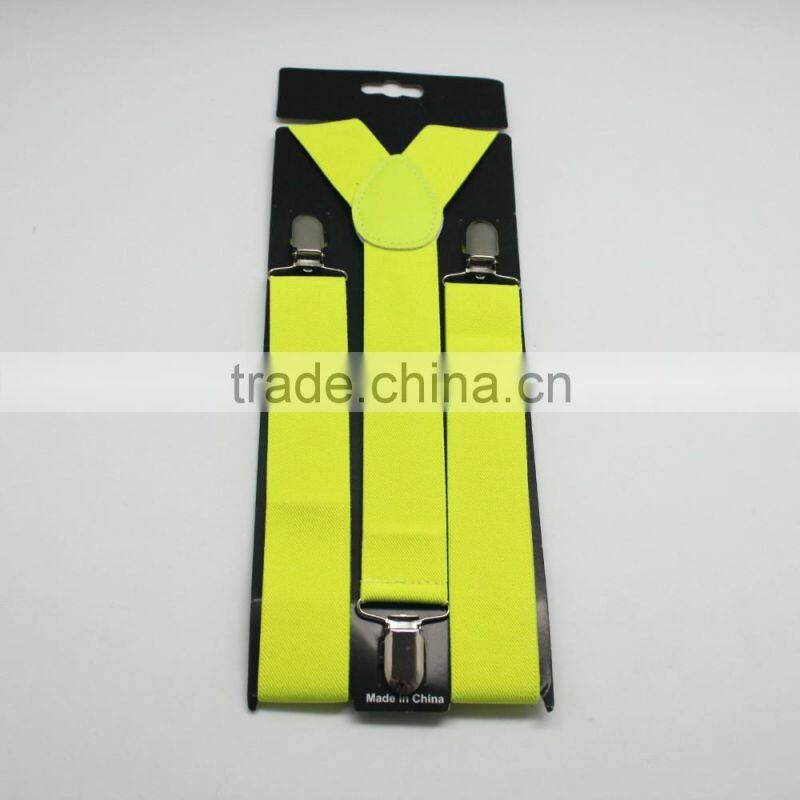 Custom Solid Color Elasticity Suspenders Cheap China Made