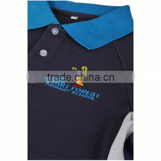 School Uniform Factory Girls' short sleeve men polo rugby jersey