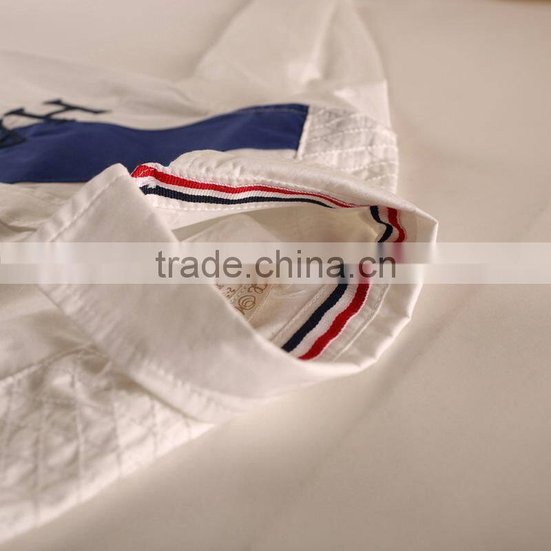 2016 Cool Boy Shirt Spring And Summer Children Clothing Embroidery Letter England Style Kids Wear Free Shipping BT40323-21