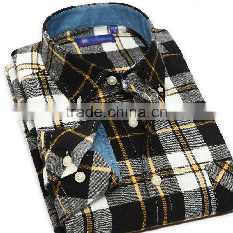 100% Cotton Spring Autumn Men Casual shirts Long Sleeve Plaid Male Retro Vintage Flannel Shirt