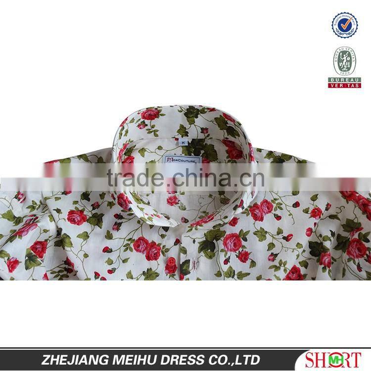 Men 3 button collar dress shirts fancy man shirt flowers