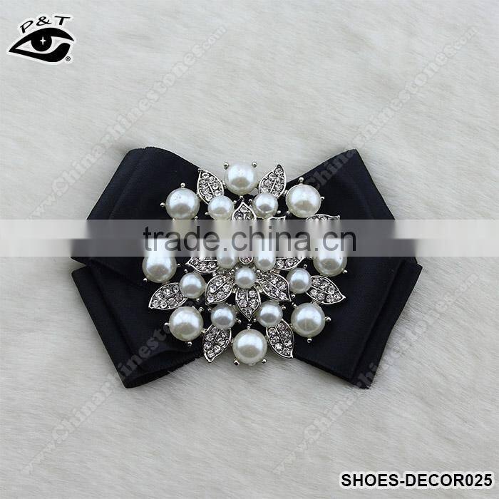 Elegant Ornament For High Heel Shoes Pearl Rhinestone Accessories for lady shoes