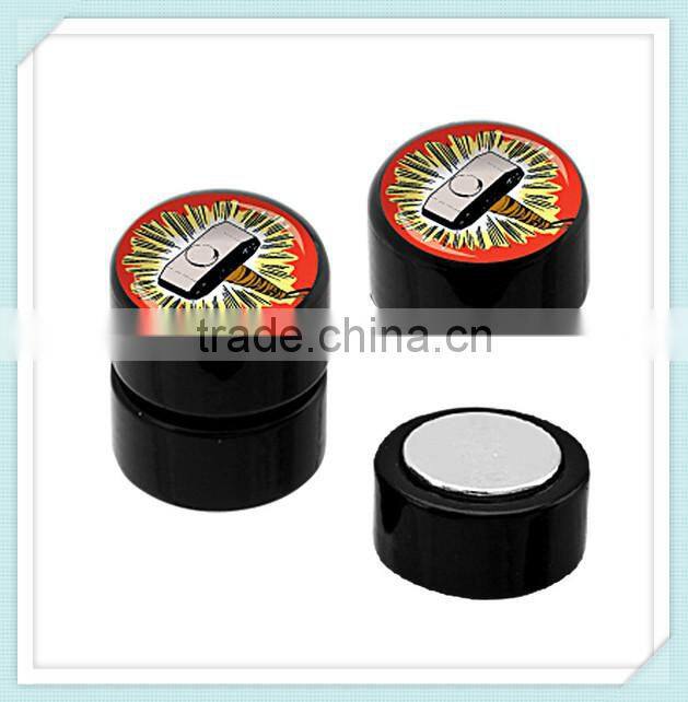 Logo Magnetic Cheater Plugs Earrings 2014 New Body Jewelry Supplier