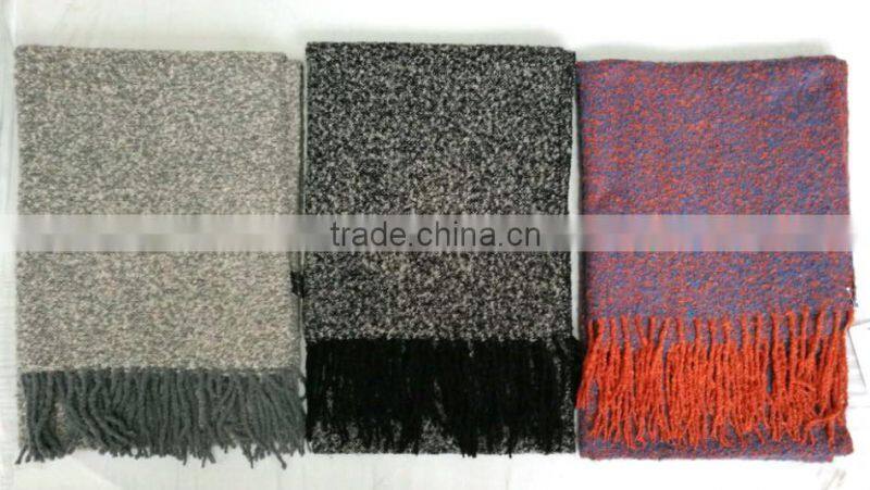 Fashion thick winter long cashmere custom blanket jersey scarf