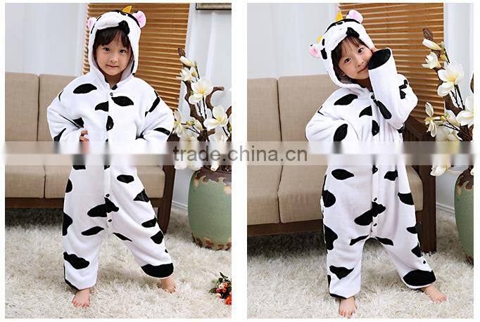 Best price factory wholesale cow onesie costume for kids from china