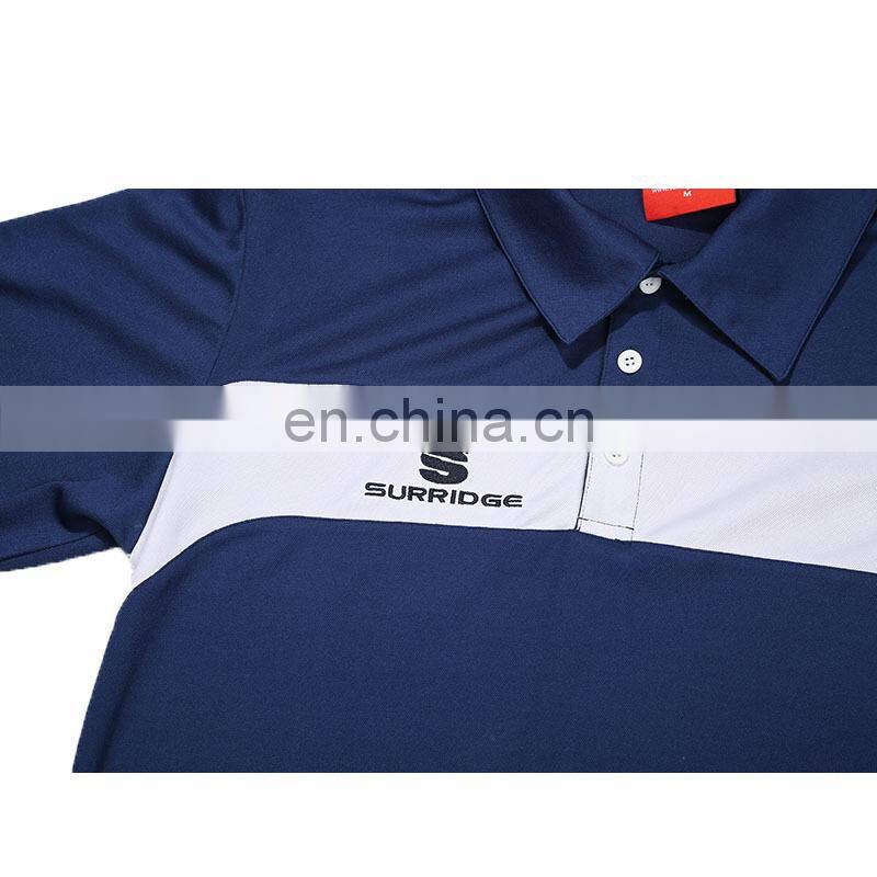 Men's Short Sleeve Mesh Colorblock Polo Shirt