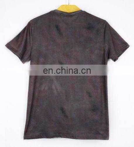 Mens Summer Clothing 3D Animal Print Round Top T-Shirt Graphic Casual Tee Blouse