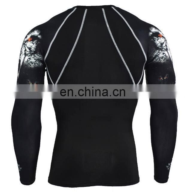 Men Quick dry Long sleeve compression sport wear for gym
