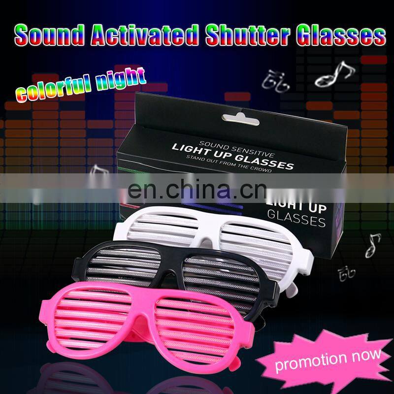 Art Craft Toy Item ABS Sound Activated Novelty Sunglasses