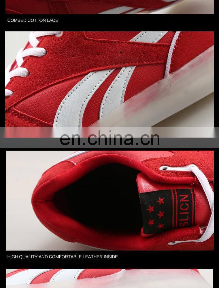Wholesale latest fashion night club shoes for men Rechargeable Light Up LED Shoes Sneakers
