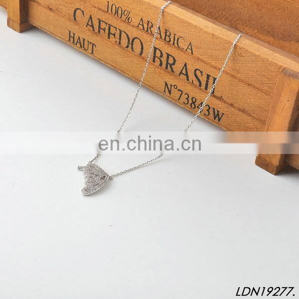 Gold Fox Pendant Necklace with real rose gold plating