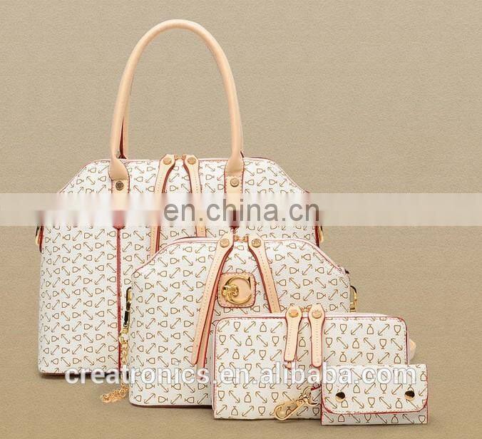 CR USA market expert hot selling pink color tote bag fashion new hand bags popular style 4pcs purse bag set handbags