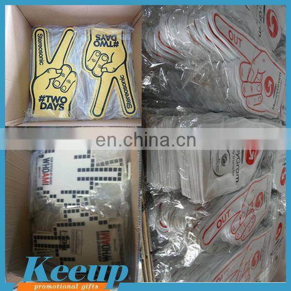 Popular Premiums Big Cheering Sponge Foam Finger Gloves