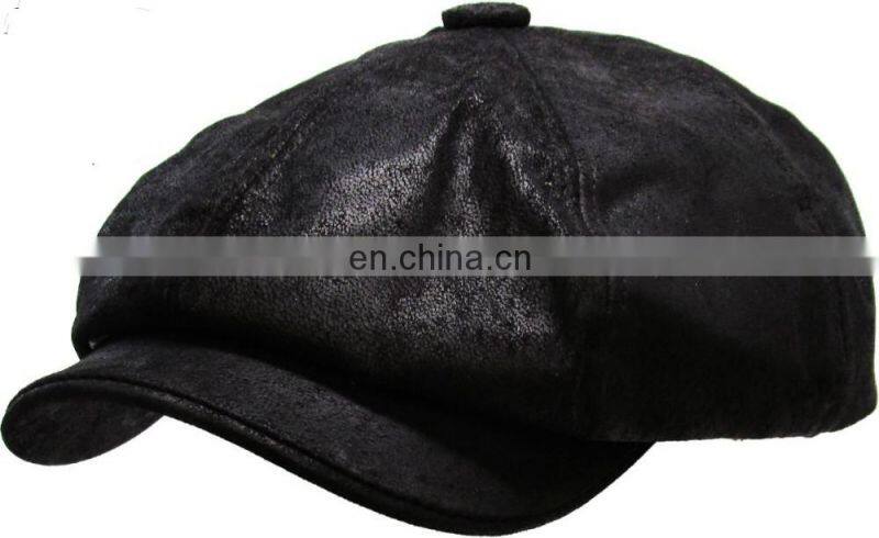 Genuine Leather Mens Ivy Hat Golf Driving Ascot Flat Cabbie Newsboy