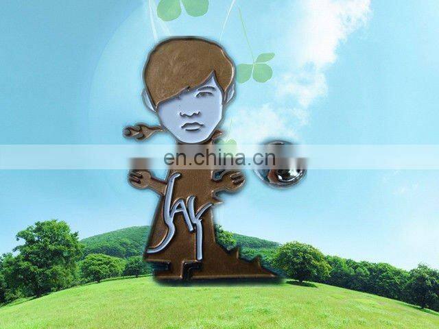 Zinc alloy letter badges, insignia beautifully compact, environmentally friendly nickel-plated badge