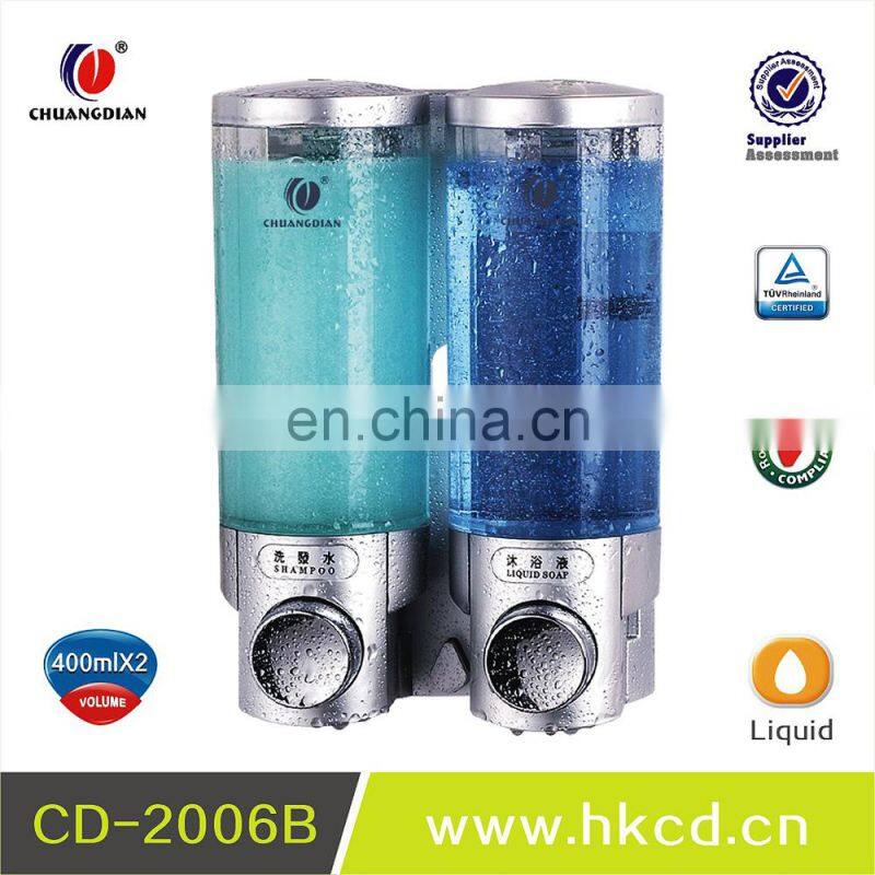 300*2ml Bathroom, Hotel, Toilet Wall Mounted Manual Liquid Soap Dispenser CD-2006B