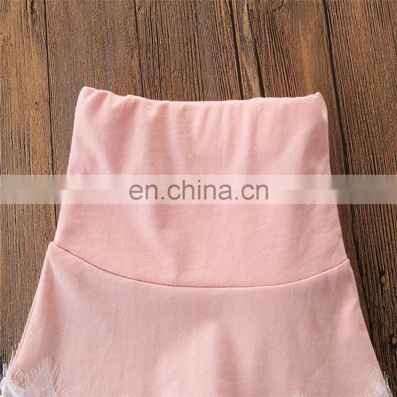 Baby Girl outfit Kids white tops + pink skirt 2pcs Set Summer Boutique cloth for 1-6T